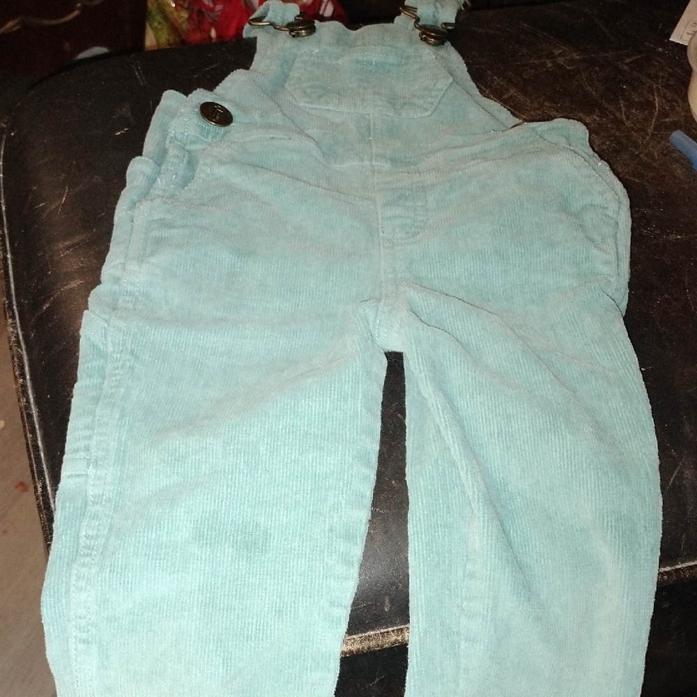 Little English Teal Corduroy Overalls